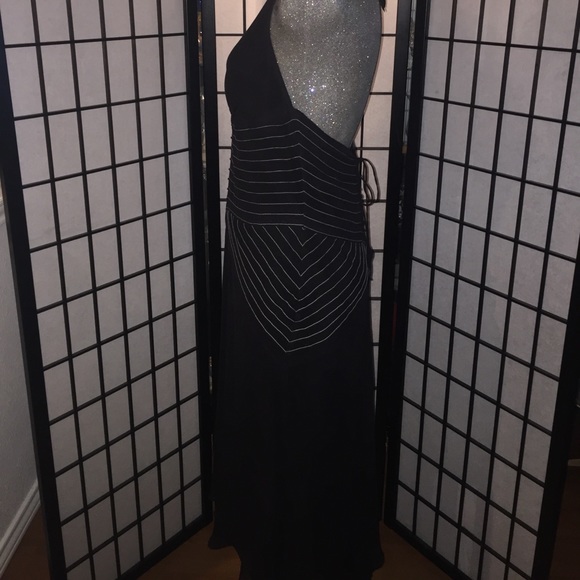 BCBG SILK HALTER TIE BACK HI LOW DRESS SIZ… - Picture 5 of 9